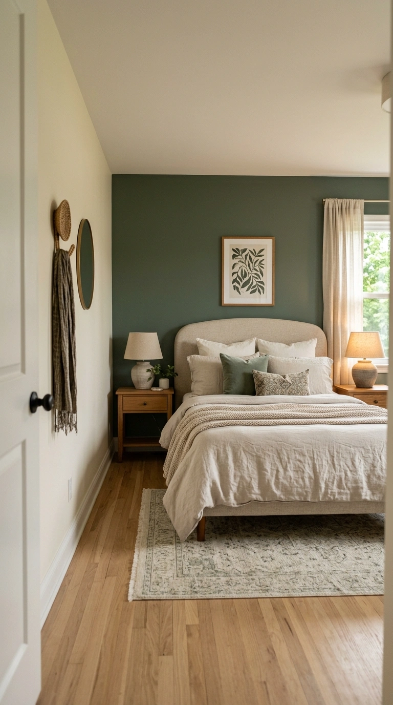 001 A bedroom showing the correct focal choice the wal