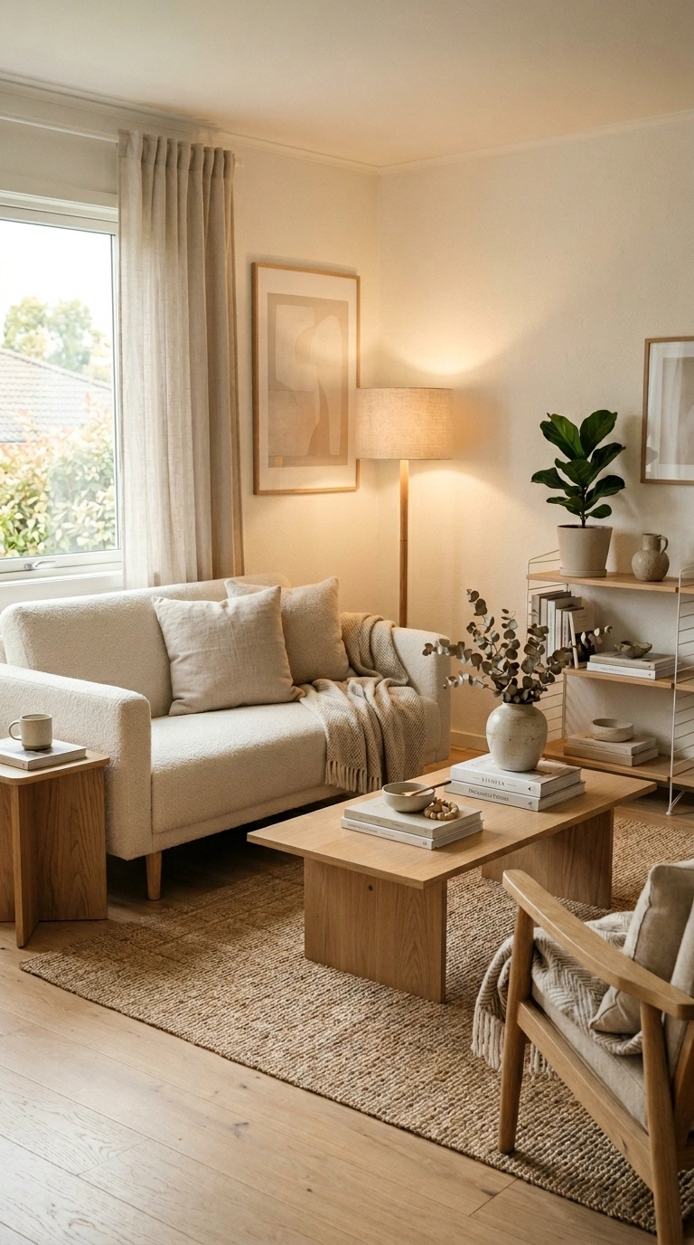 001 Scandinavian Living Room With Pale Oak Furniture P