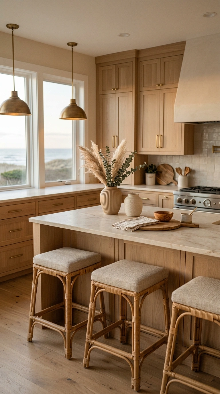001 White Oak Cabinets With Soft Sand Walls Create a h