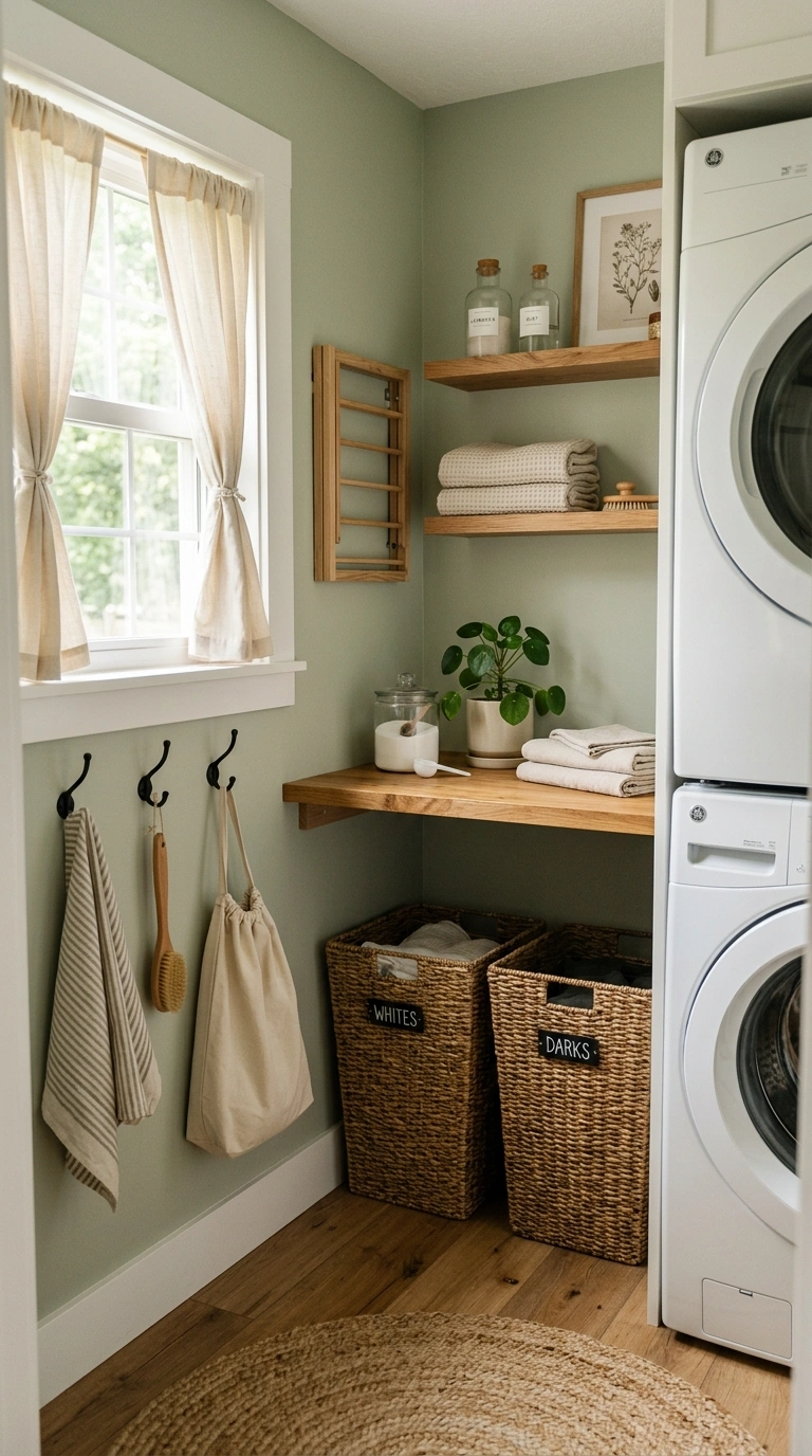 002 Sage Green Farmhouse Laundry Room Makeover Create Sage Green Farmhouse Laundry Room 202605212258