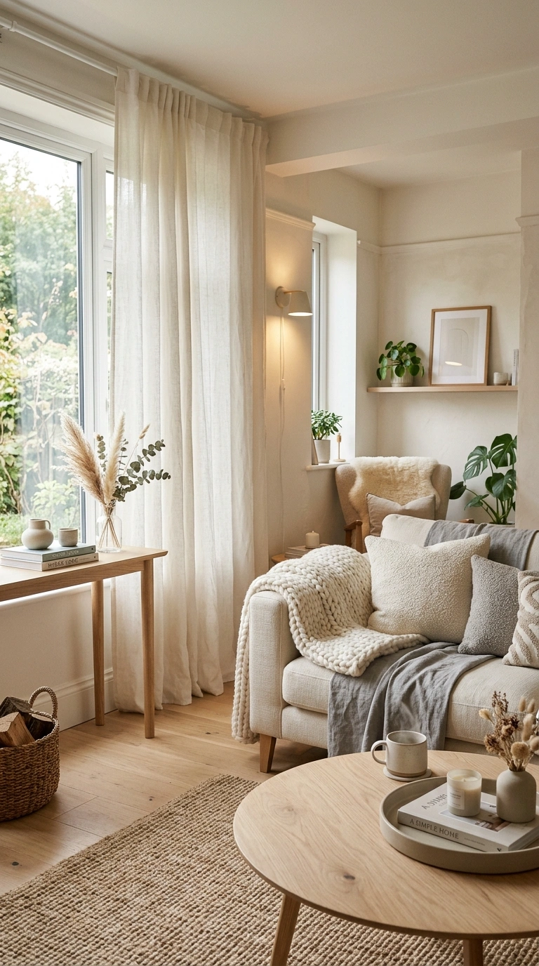 002 Scandinavian Living Room With Linen Curtains Promp