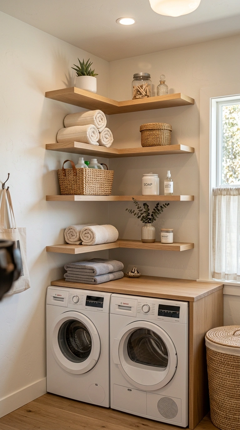 003 Corner Shelves For Small Laundry Rooms Create a hi