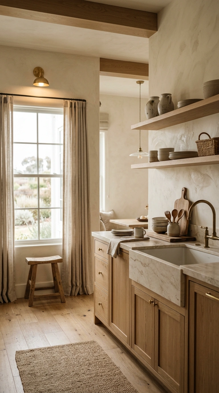 004 Coastal Kitchen With Limewash Walls Create a high