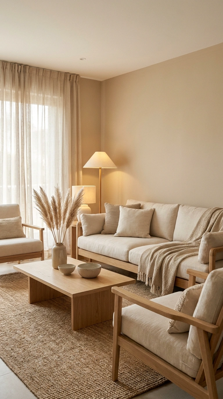 004 Sandy Beige Modern Living Room Create a high resol