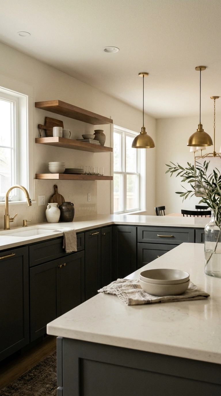 005 Charcoal Gray Kitchen Cabinets Create a high resol