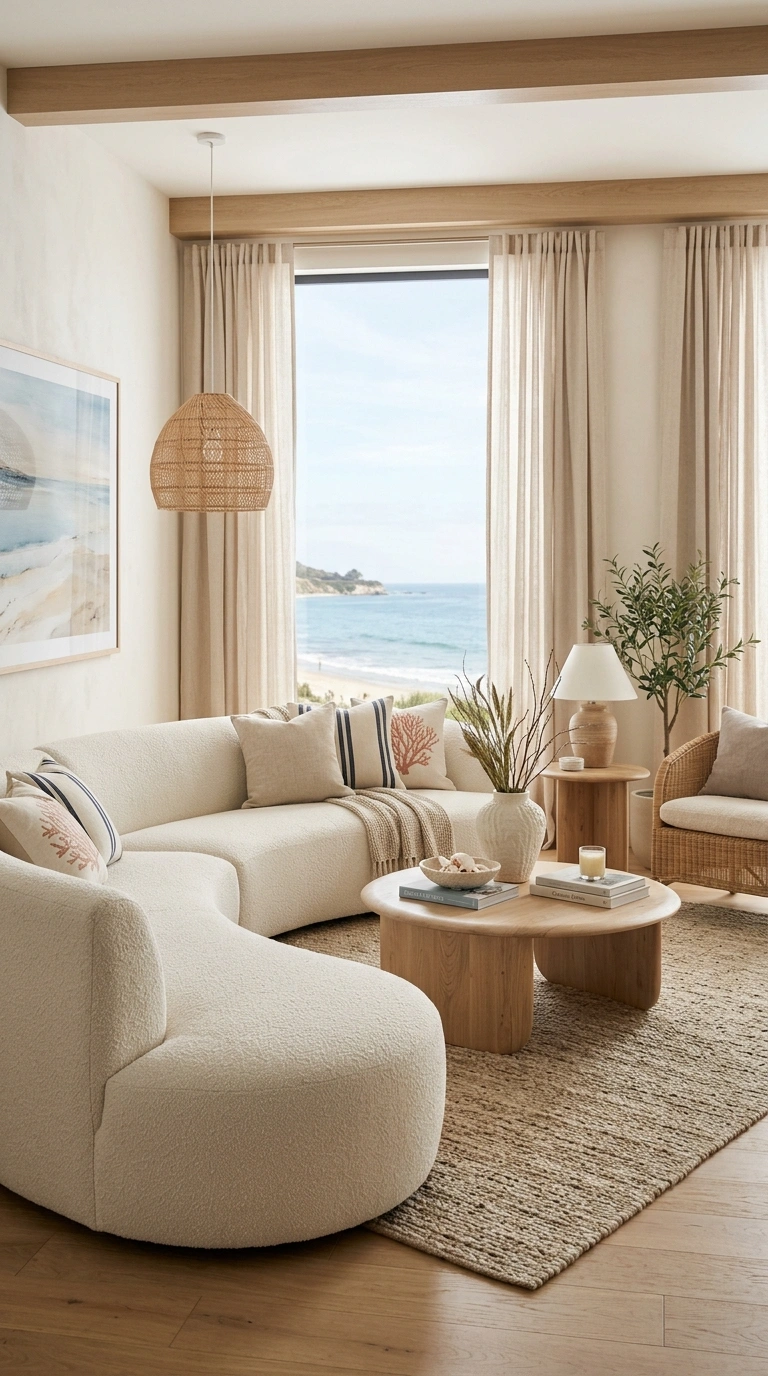 006 23 Coastal Living Room With Curved Furniture Shape Coastal living room curved furni… 202605202319
