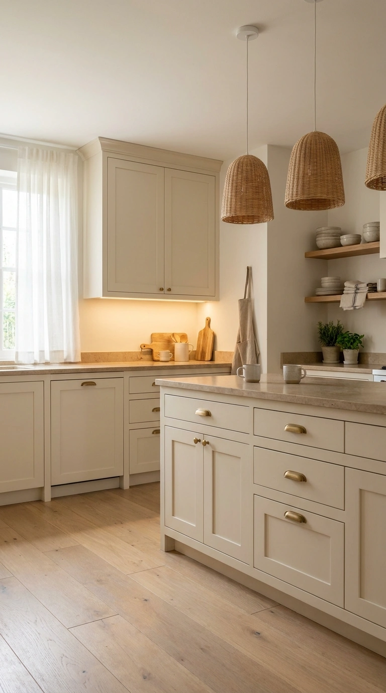 006 Creamy Beige Kitchen Cabinets Create a high resolu
