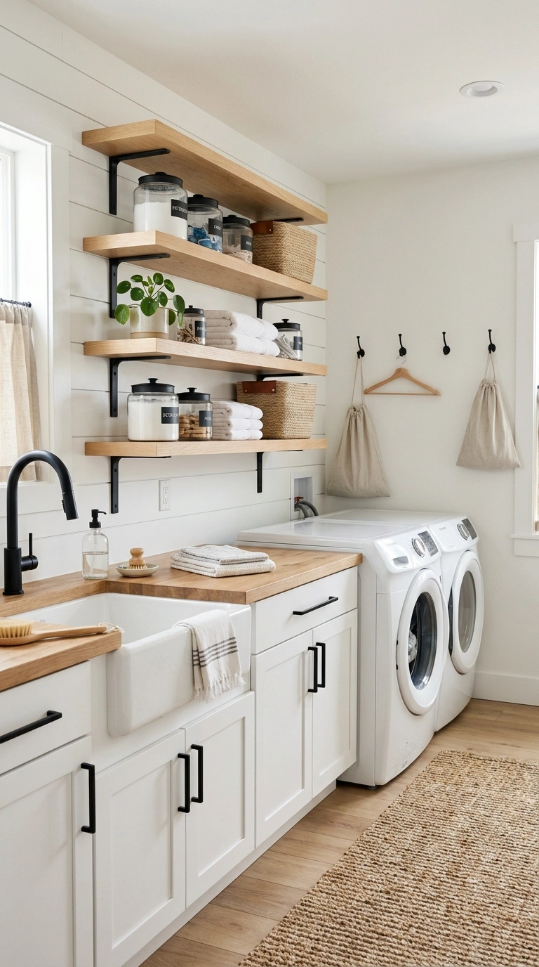 006 Modern Farmhouse Laundry Room With Black Hardware Modern Farmhouse Laundry Room With 202605212301