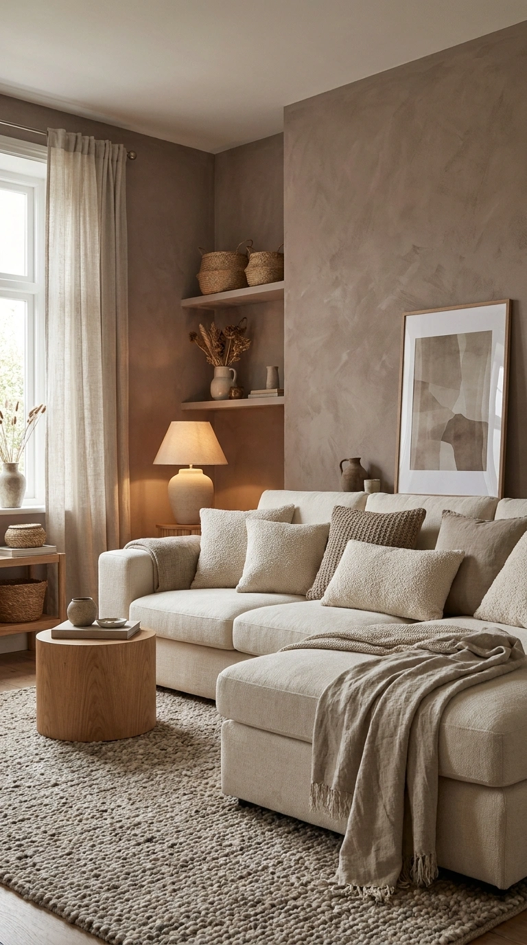 007 Dusty Brown Relaxing Living Room Create a high res