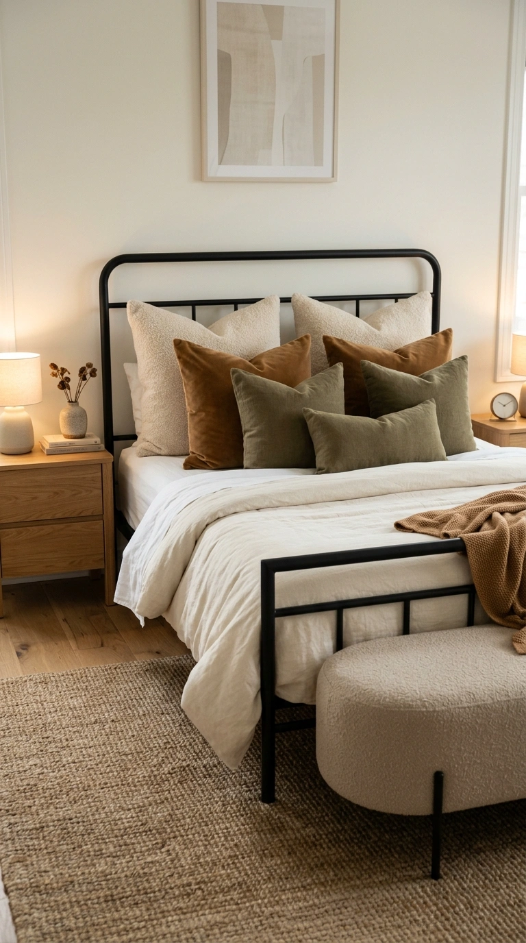 008 8 Use Oversized Pillows To Soften The Metal Struct