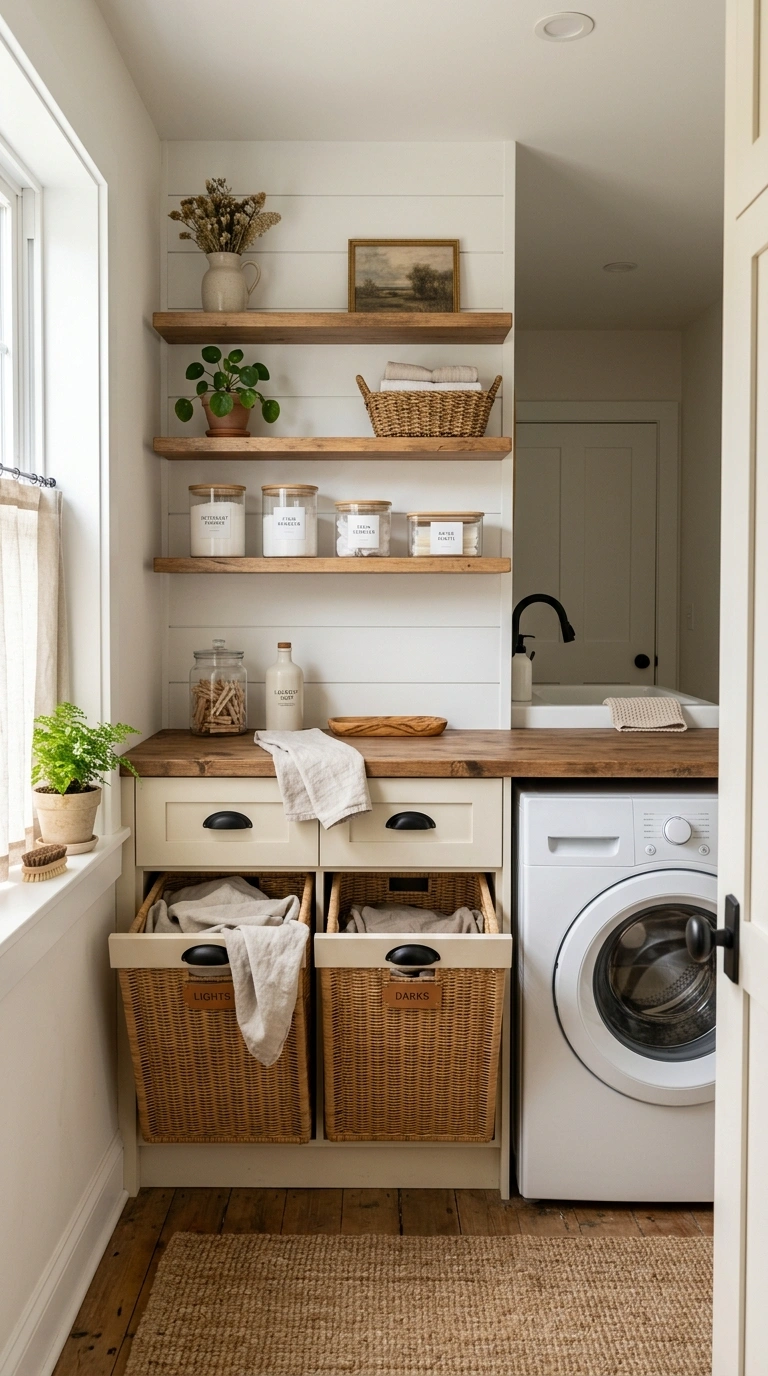 010 Bright Farmhouse Laundry Room With Hidden Storage Bright Farmhouse Laundry Room With 202605212304