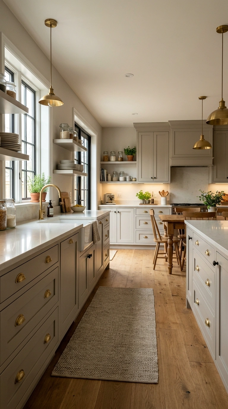 010 Classic Greige Kitchen Cabinets Create a high reso