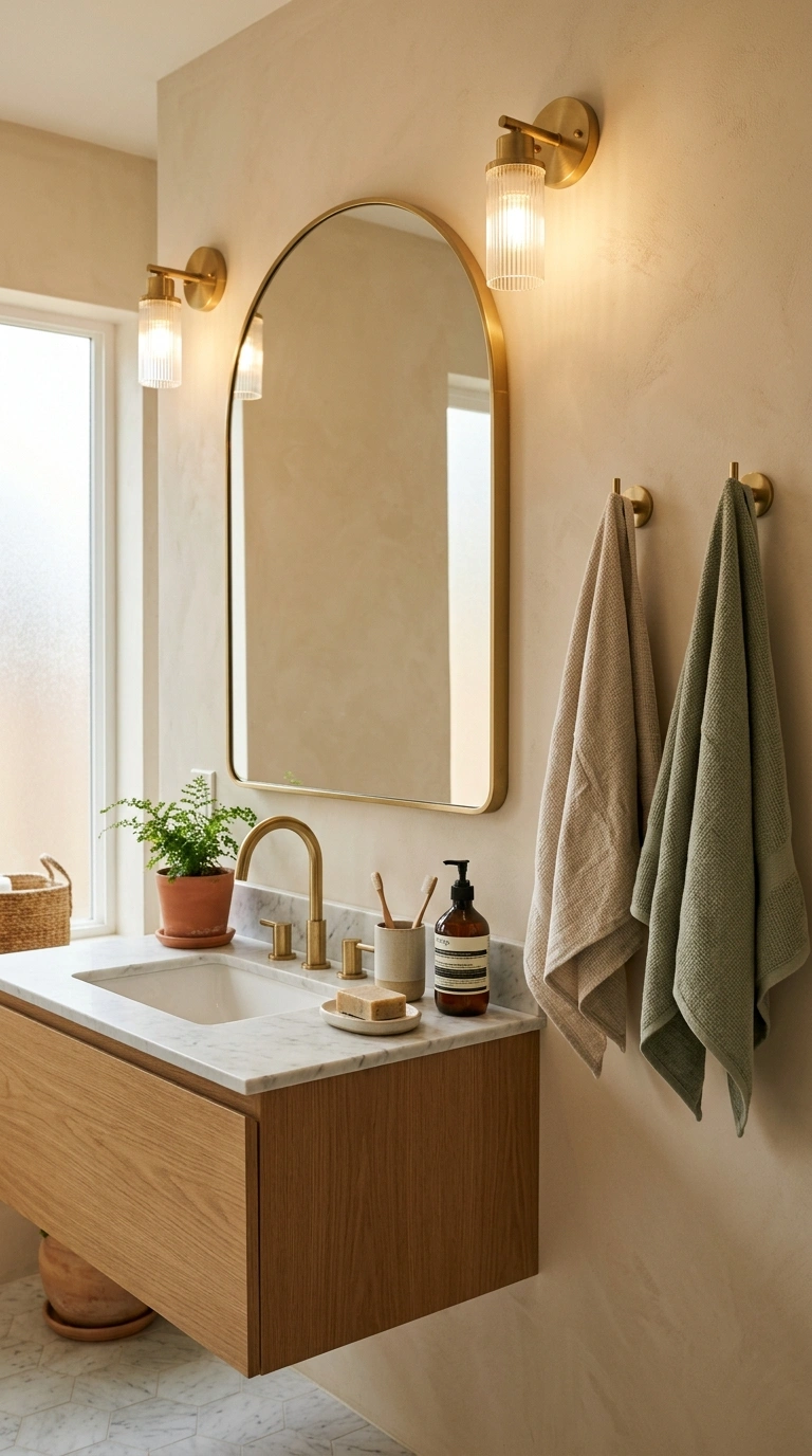 010 Towels Beside The Vanity Mirror Create a high reso