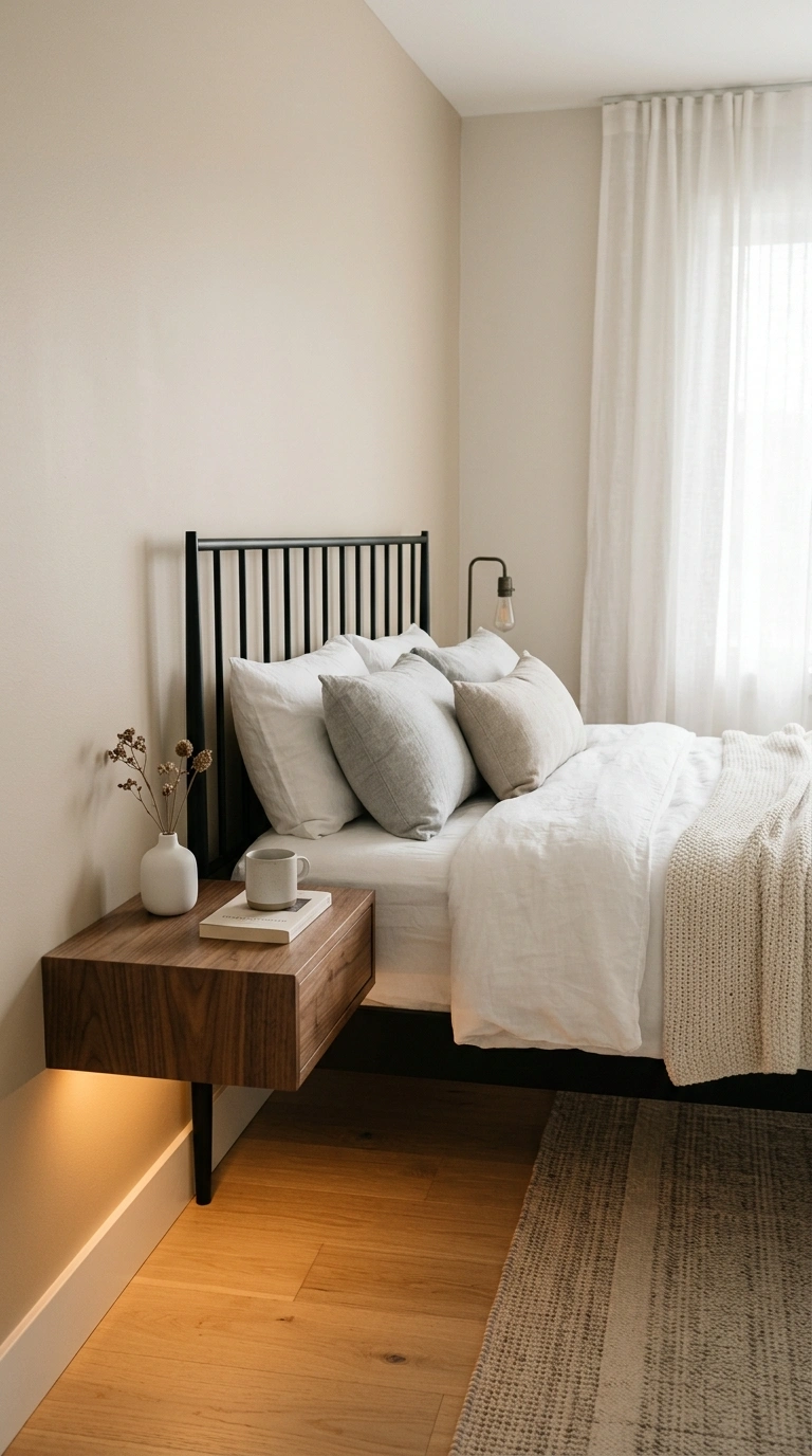 011 11 Try A Floating Nightstand Layout For A Cleaner