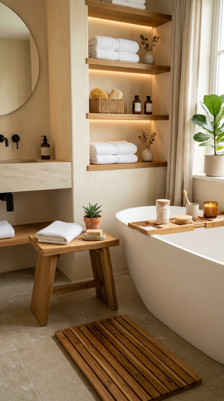 013 Bamboo And Teak Bathroom Styling Details Create a