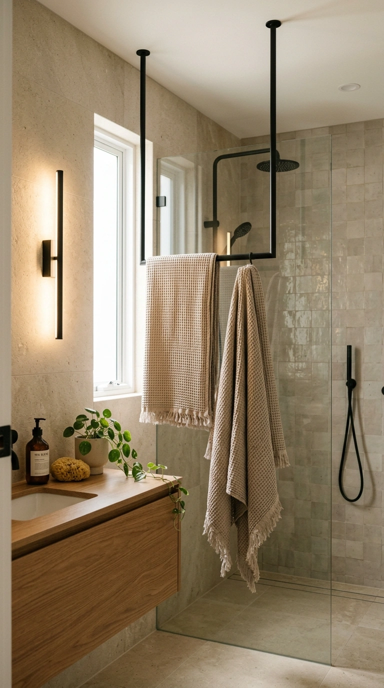 013 Ceiling Mounted Towel Bars Create a high resolutio