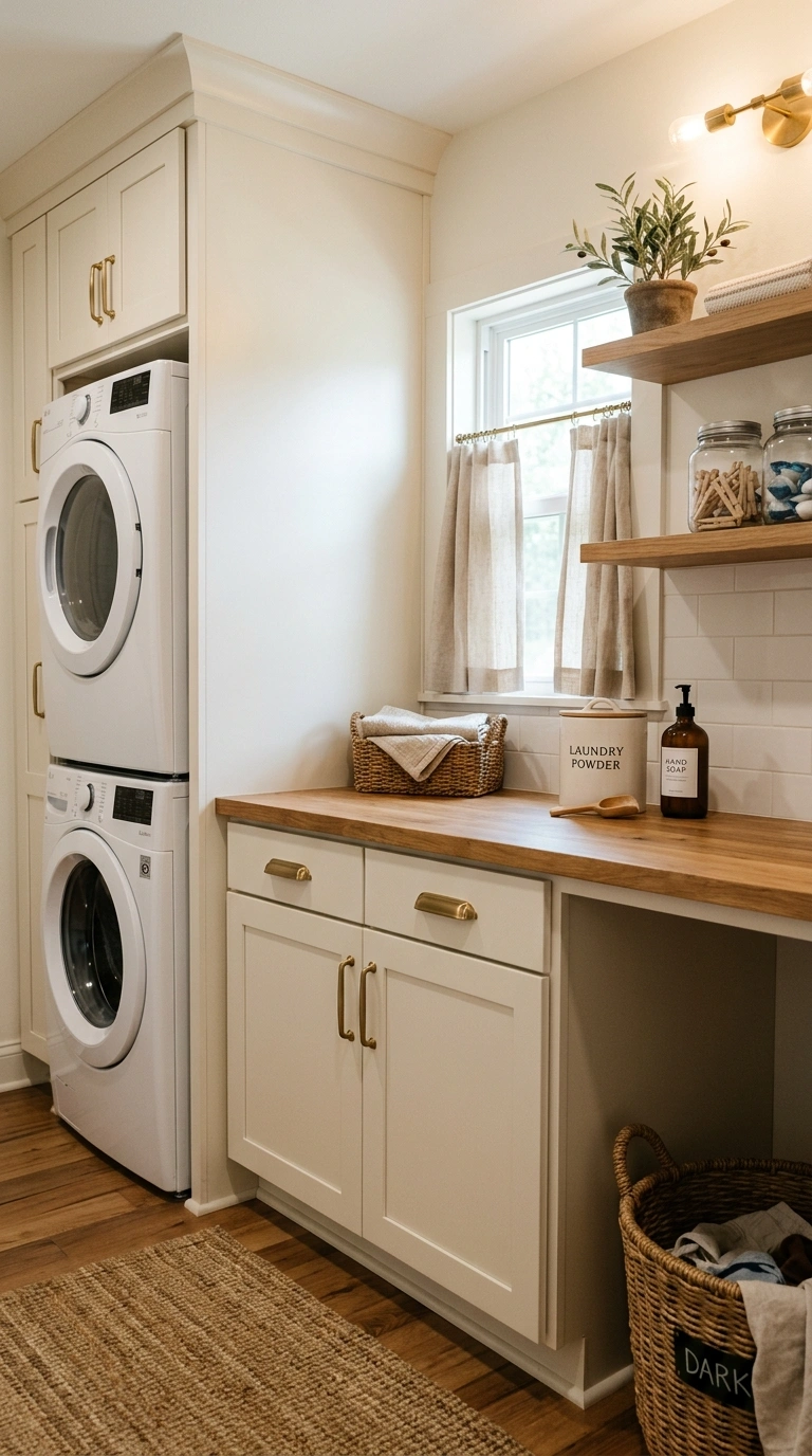 013 Creamy White Farmhouse Laundry Room Cabinets Creat White farmhouse laundry room cab… 202605212306