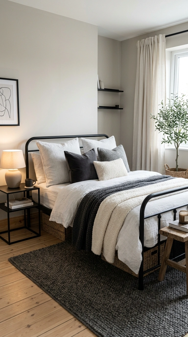 014 14 Style A Monochrome Bedroom With Different