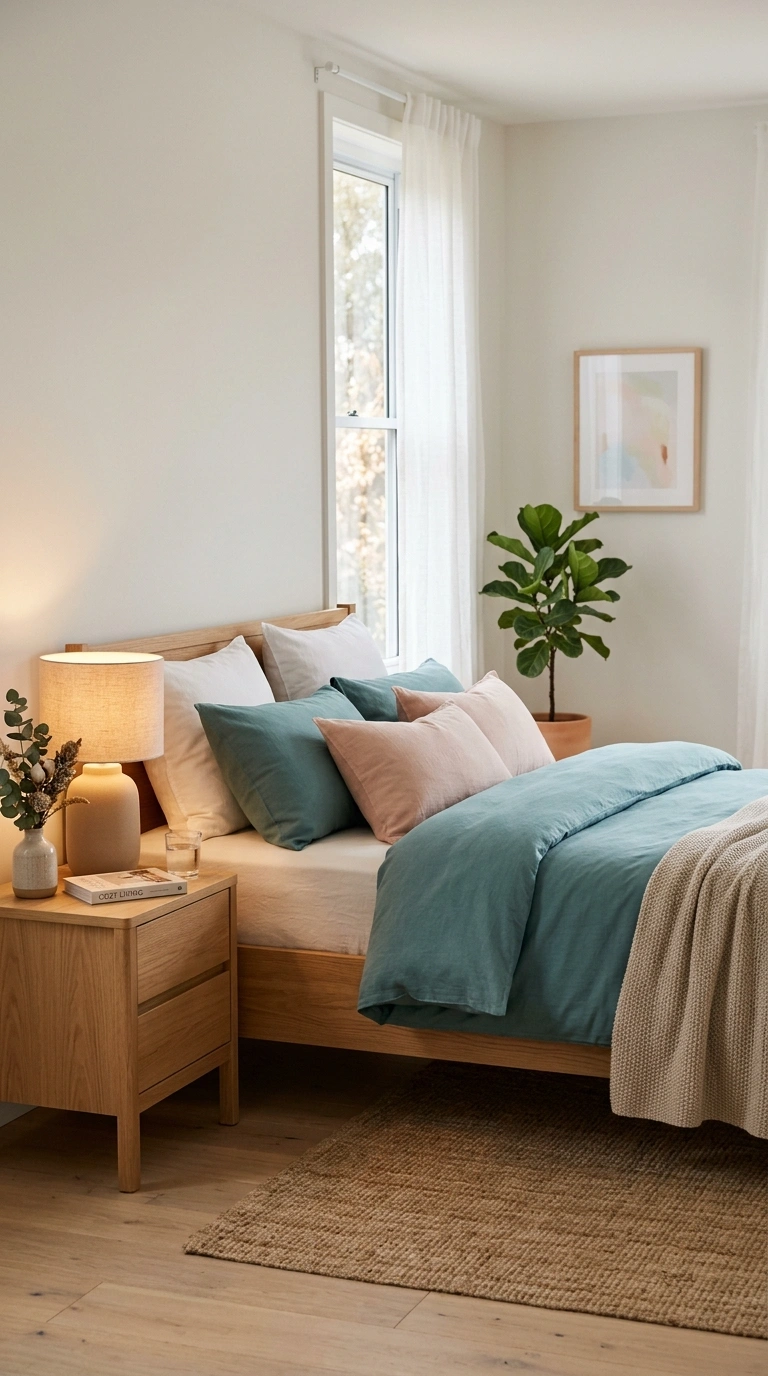 014 14 Teal Bedroom with Soft Pastel Accents and Warm Teal bedroom with pastel accents 202605210057