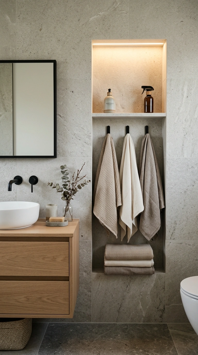 015 Built In Wall Niche With Hooks Create a high resol