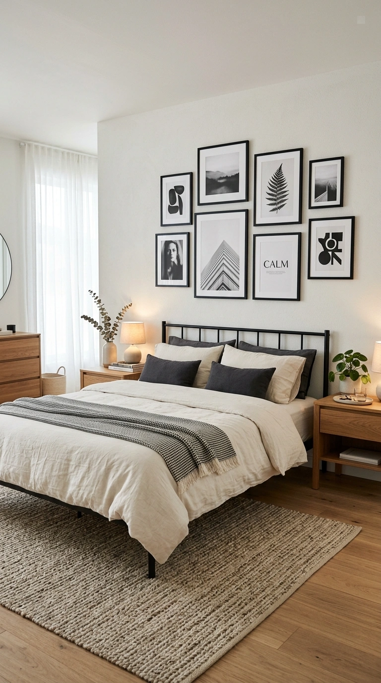 017 17 Use Black And White Artwork For A Modern Galler