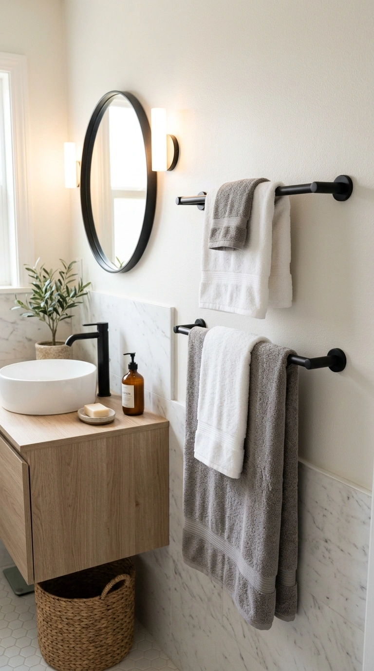 017 Double Level Towel Bars Create a high resolution u