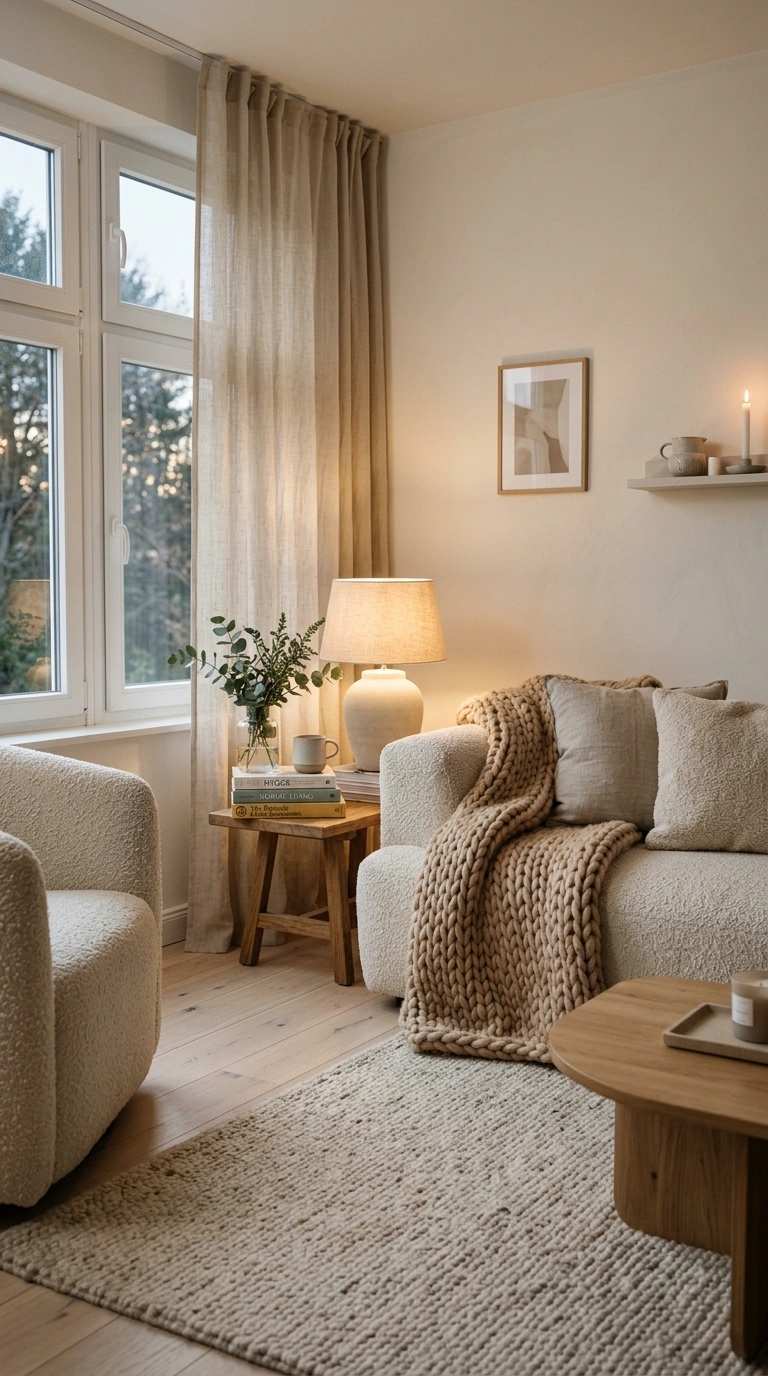 018 Scandinavian Living Room With Layered Neutral