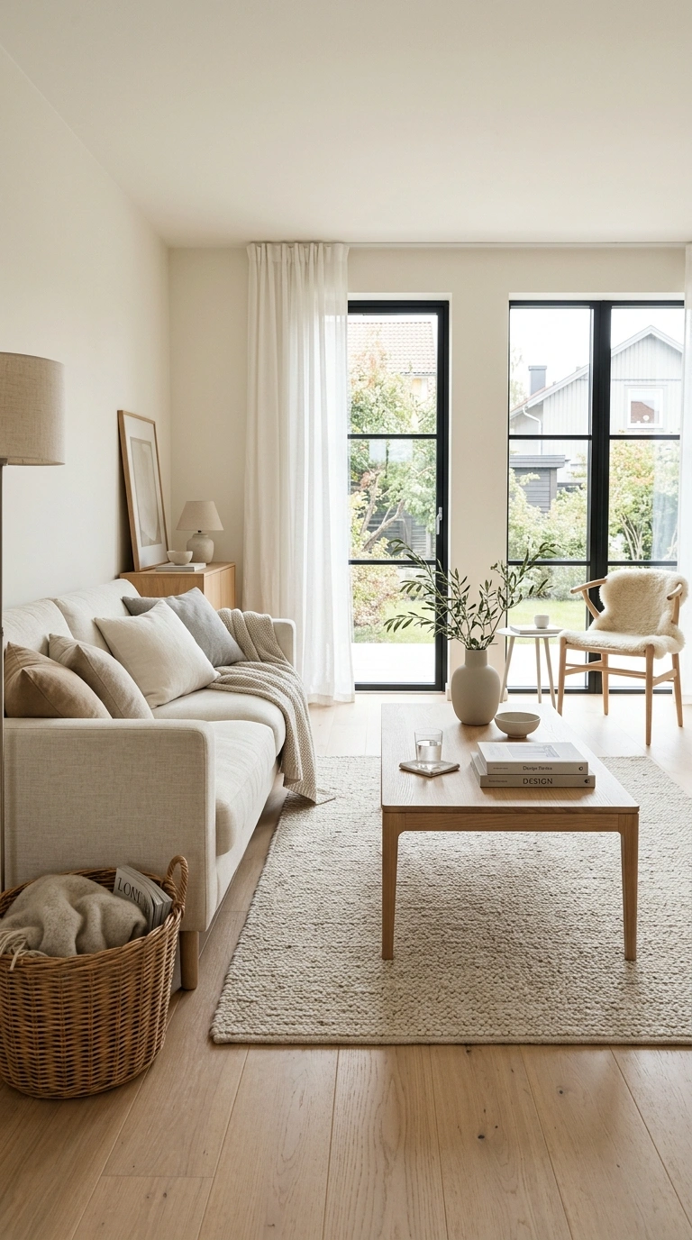 019 Scandinavian Living Room With Open Airy Layout Pro
