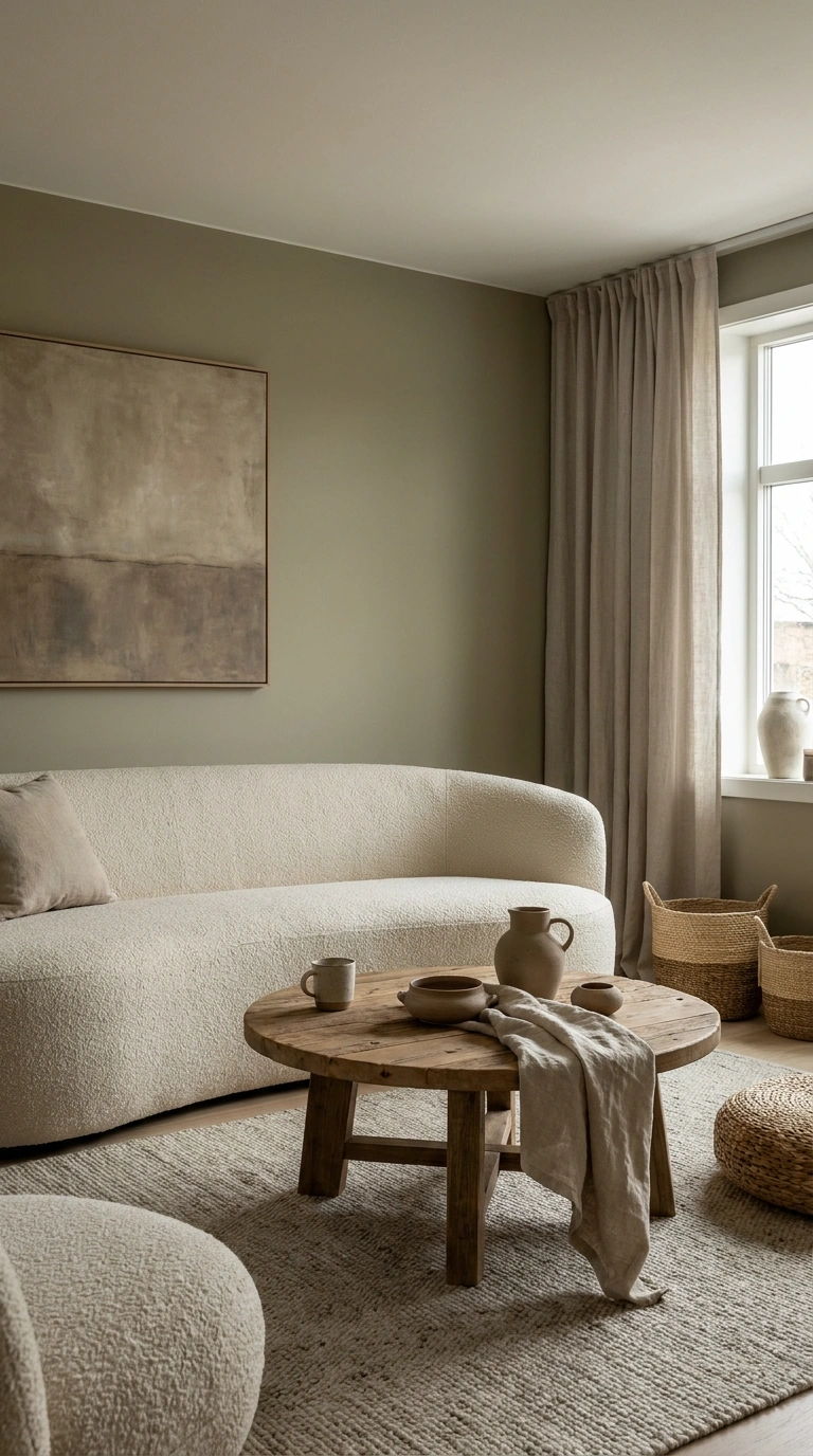 021 Soft Olive Taupe Modern Living Room Create a high