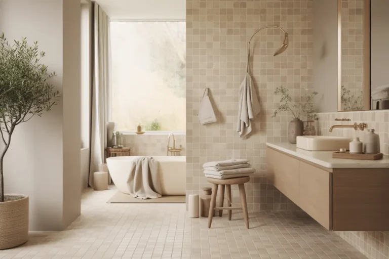 22 Elegant Beige Tile Bathroom Ideas for a Calm Spa Feel