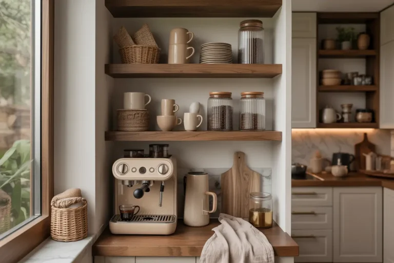 24 Modern Rustic Coffee Bar Ideas That Make Small Spaces Feel Luxurious