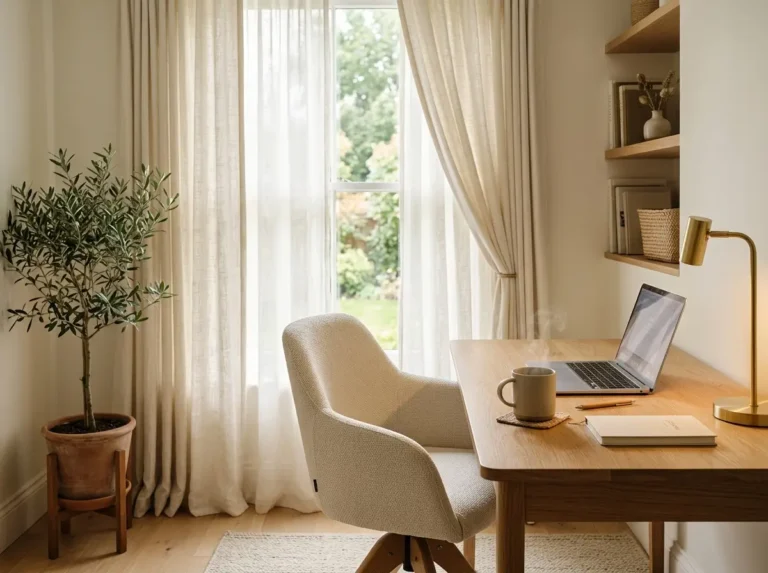 22 Stylish Office Curtain Ideas That Add Privacy Without Blocking Light