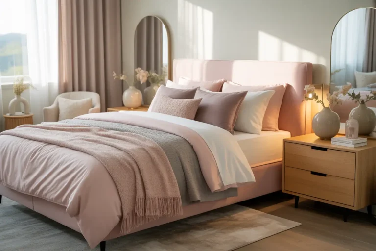 24 Romantic Pink Grey Bedroom Ideas with Modern Feminine Decor