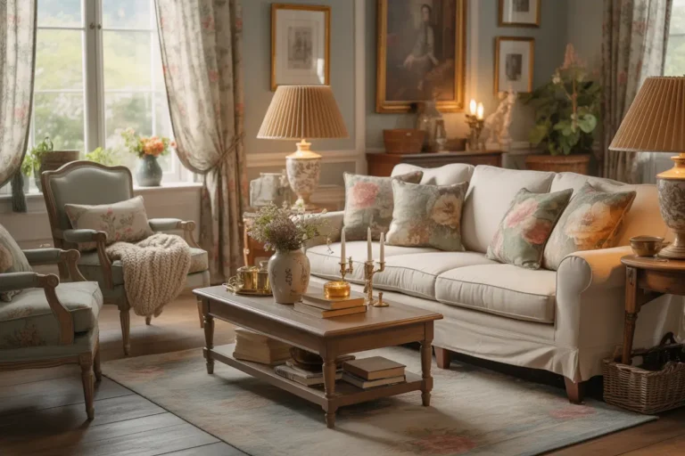 20 Granny Chic Living Room Inspiration With Floral Prints