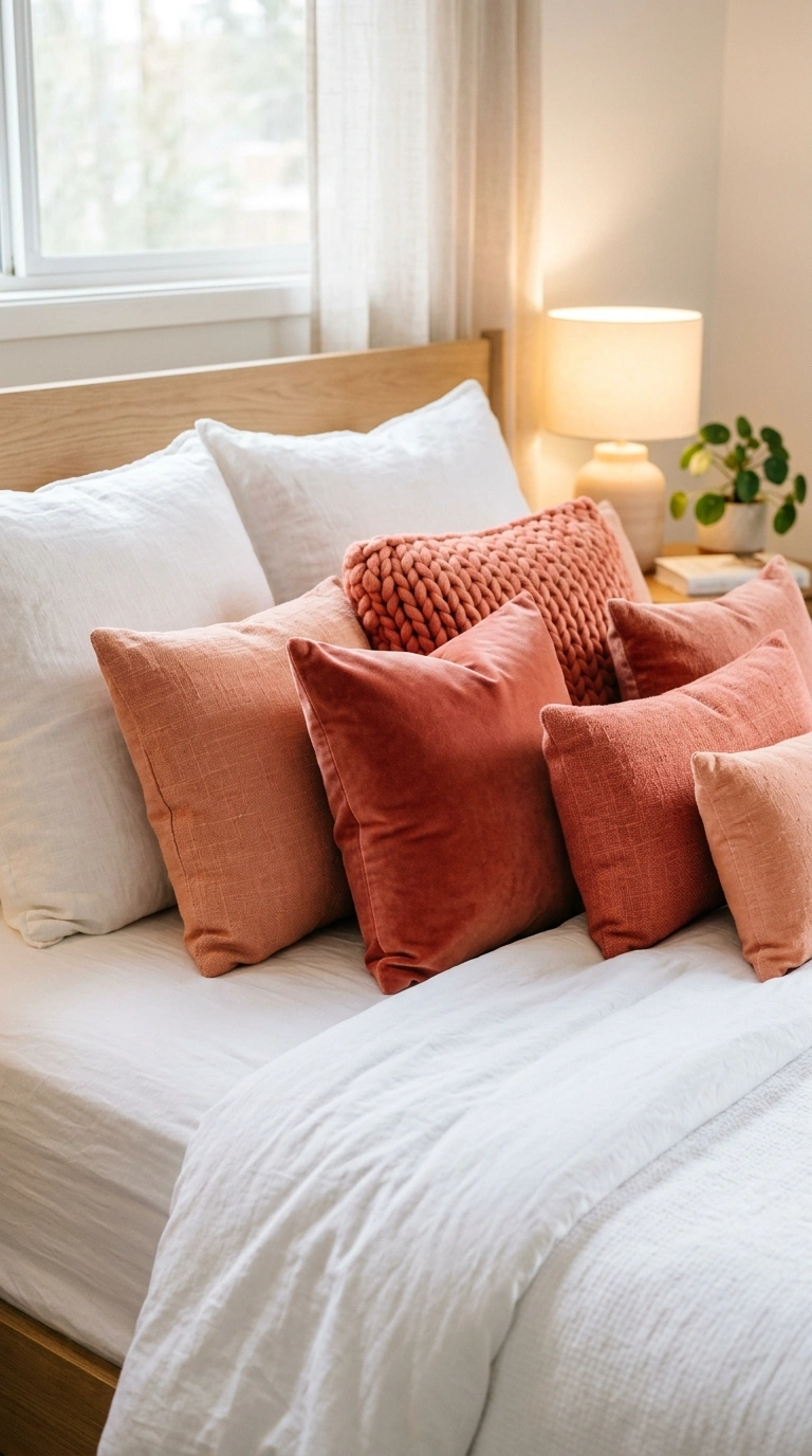 002 A close styled bed scene with crisp white bedding