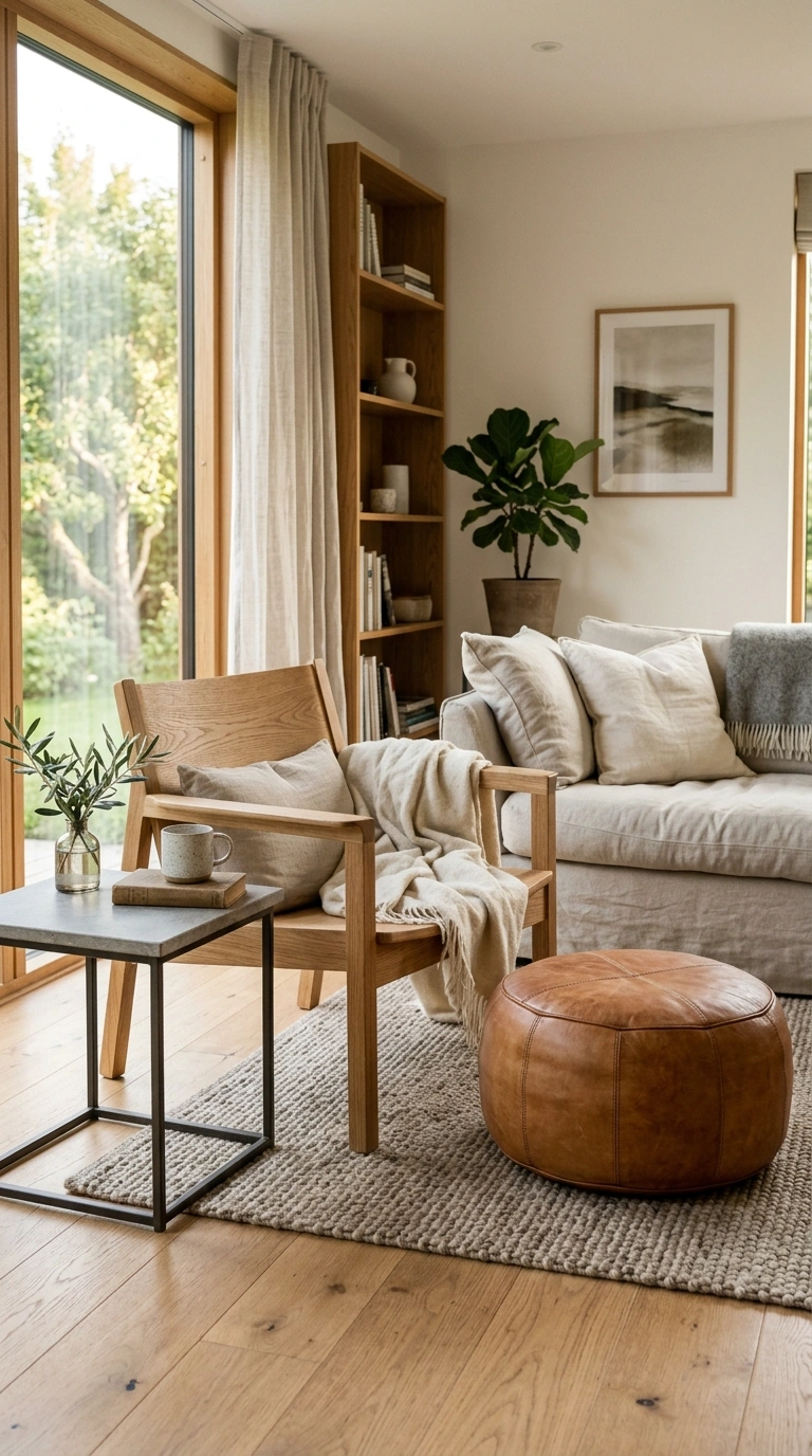005 A refined Scandinavian living room built on natura