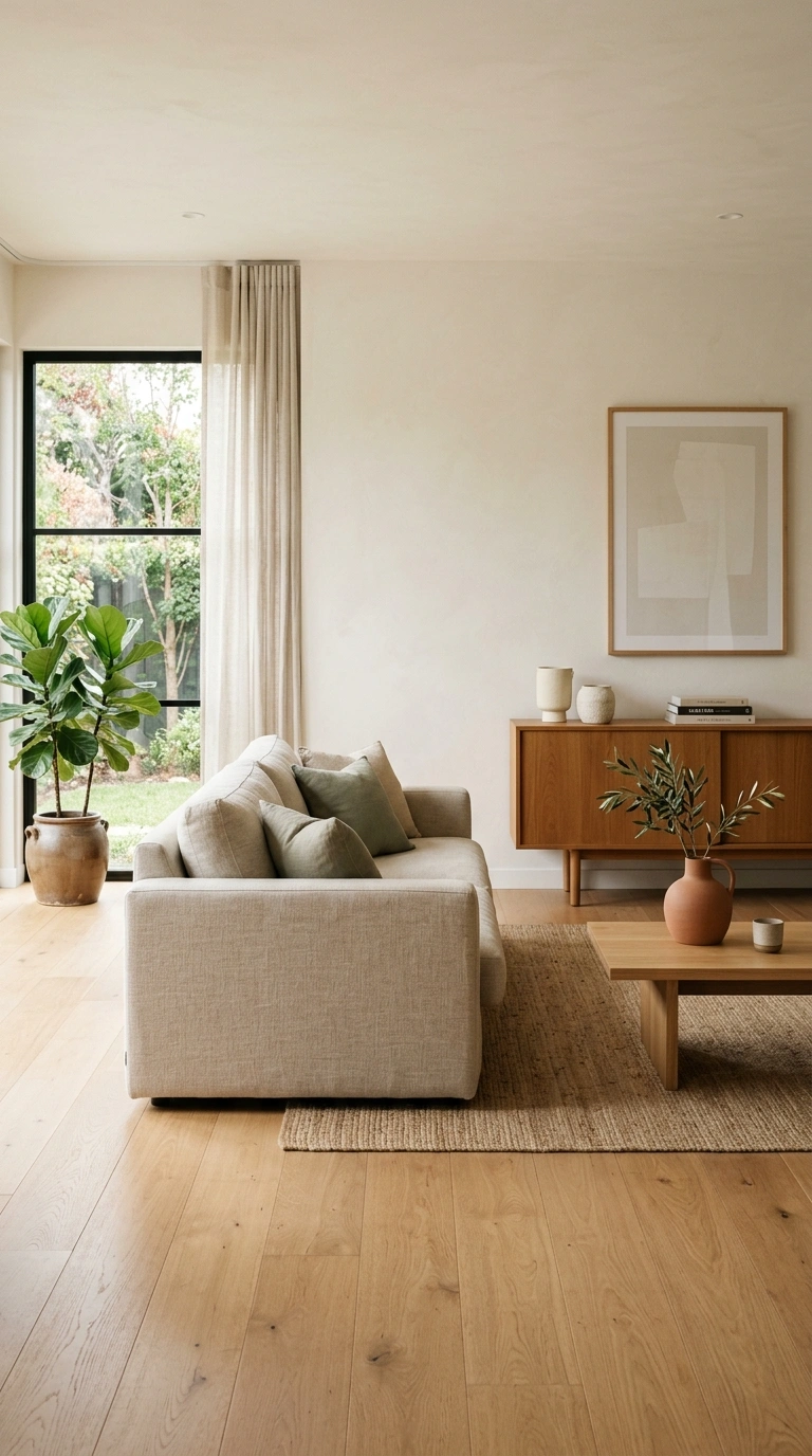 019 A serene living room with generous open negative s