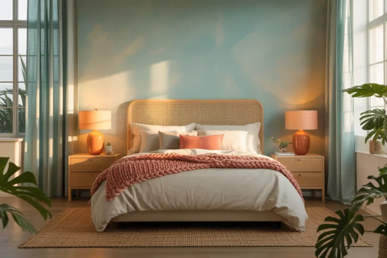 20 Turquoise & Coral Decor Ideas for aRelaxing Bedroom