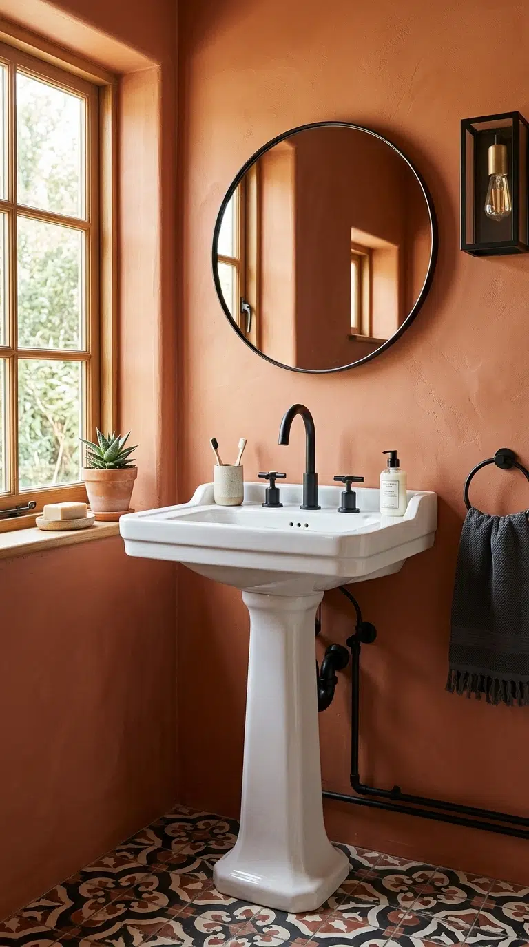 002 Warm Terracotta Walls Warm terracotta painted wall