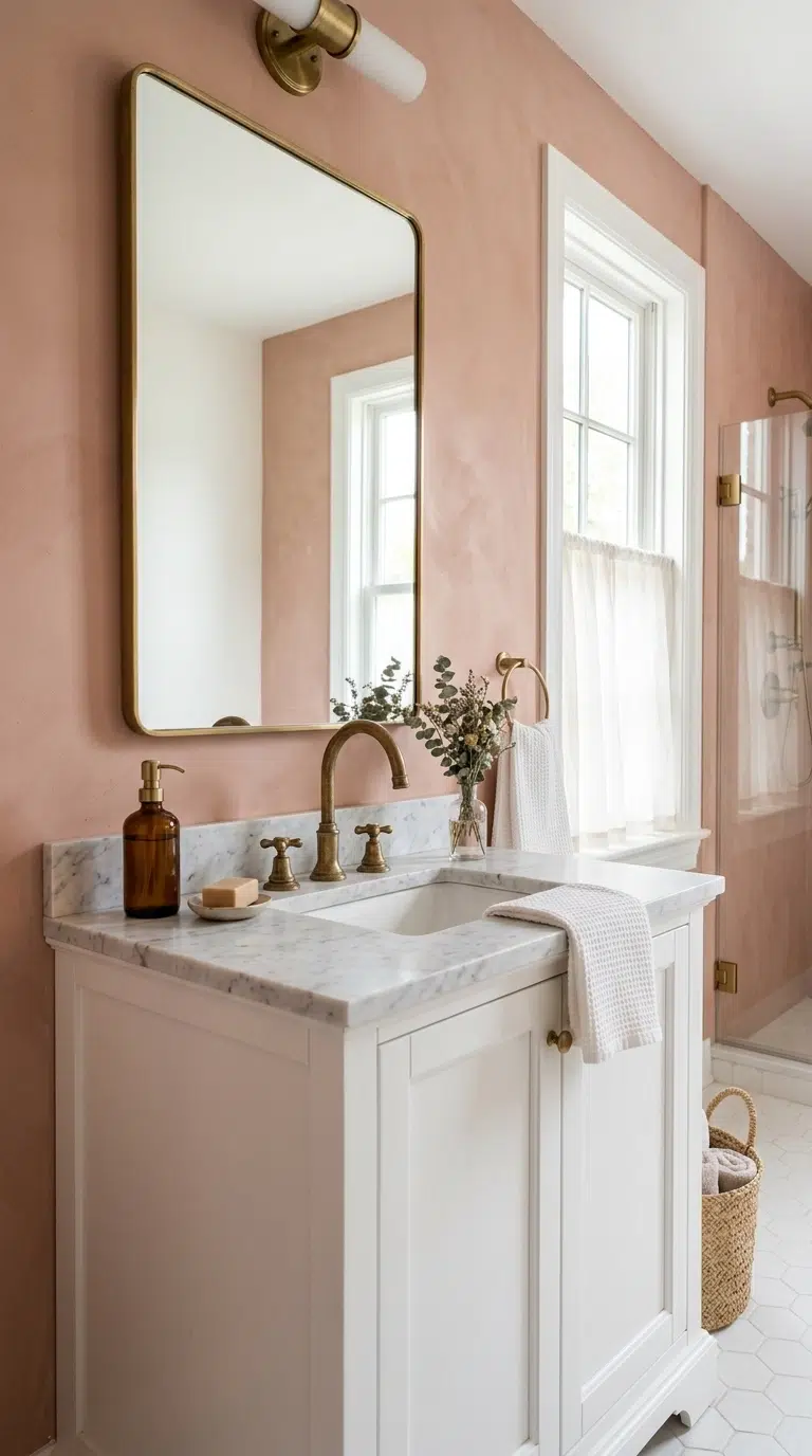 004 Soft Clay Pink Walls Dusty clay pink walls surroun