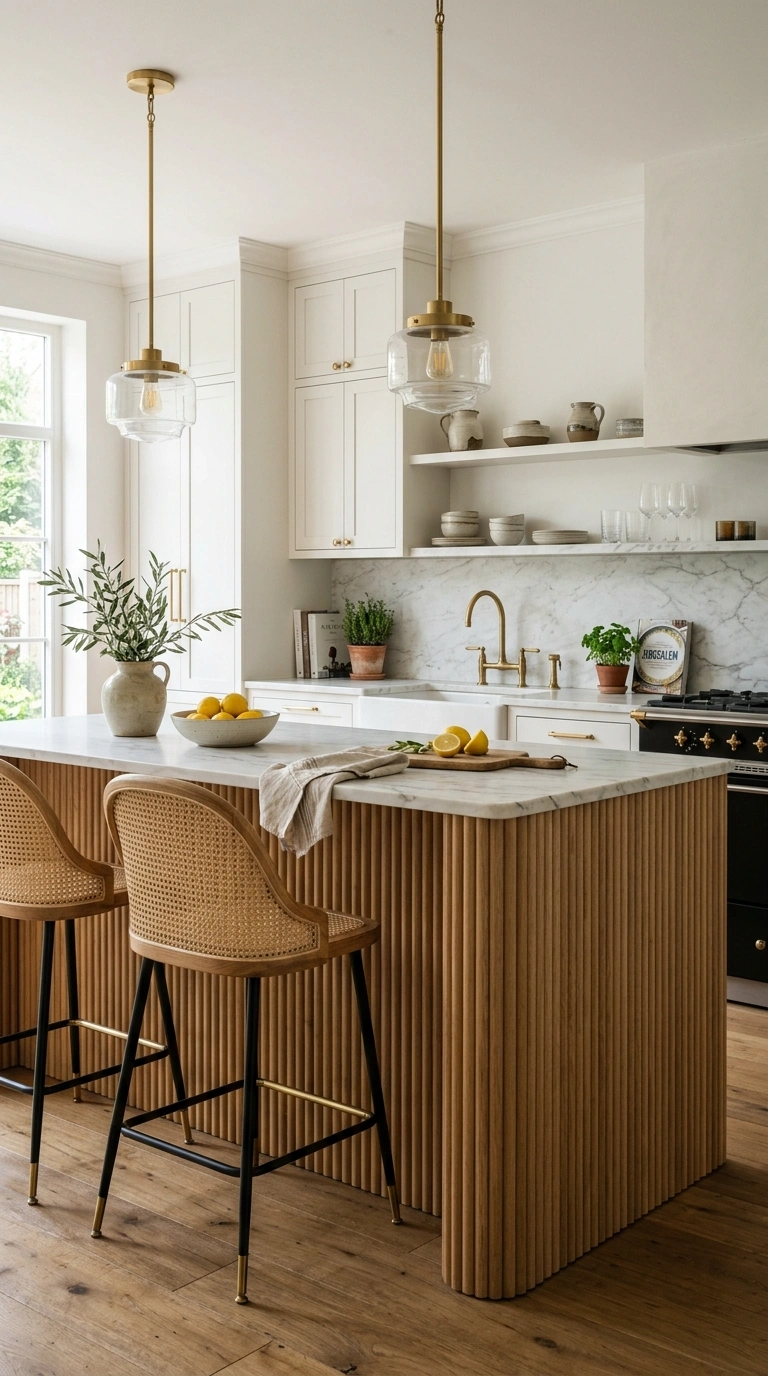 008 A classic kitchen with one modern touch a sleek fl