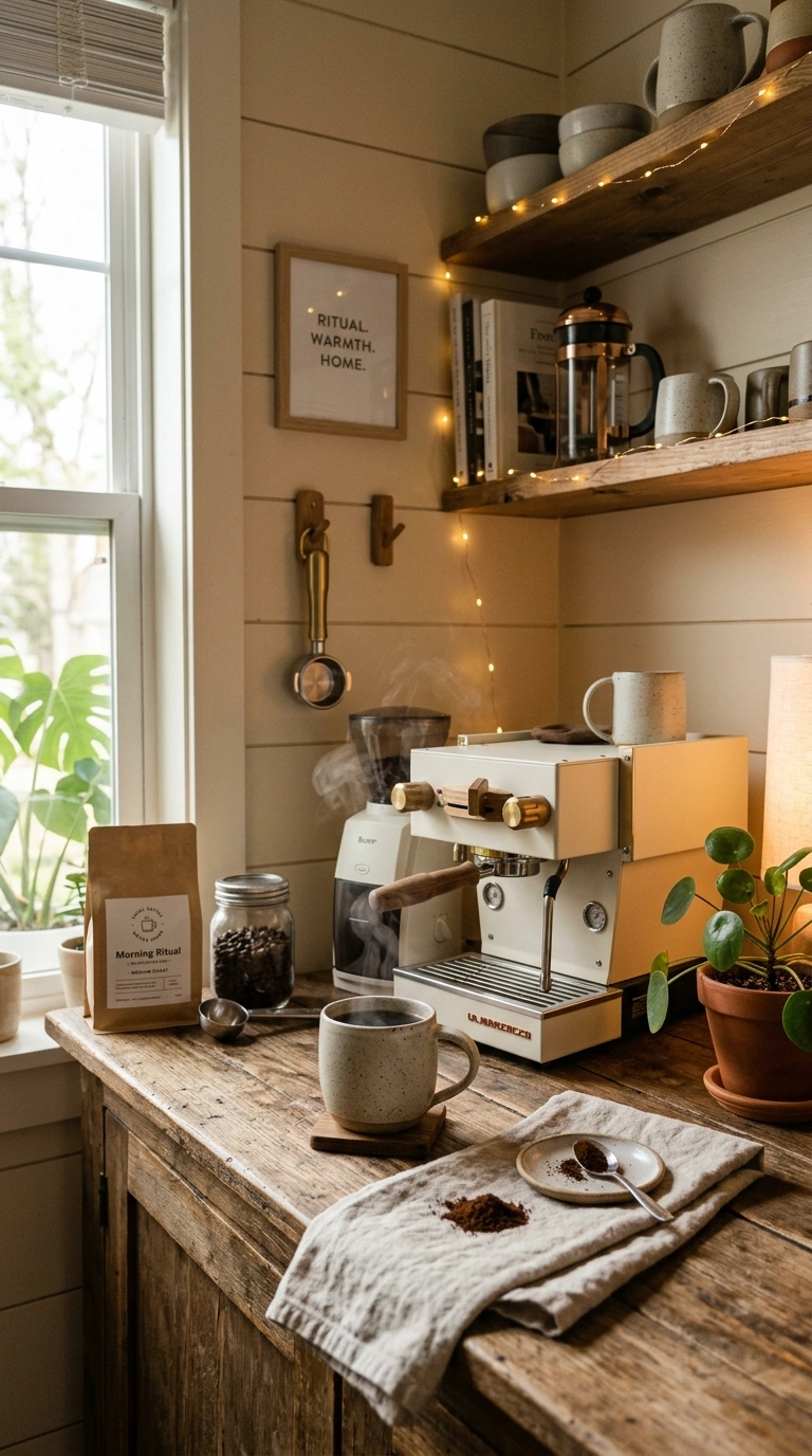 019 A home coffee bar as a warm daily ritual spot a st