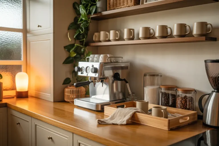 19 Home Coffee Bar Designs That Feel Effortlessly Inviting
