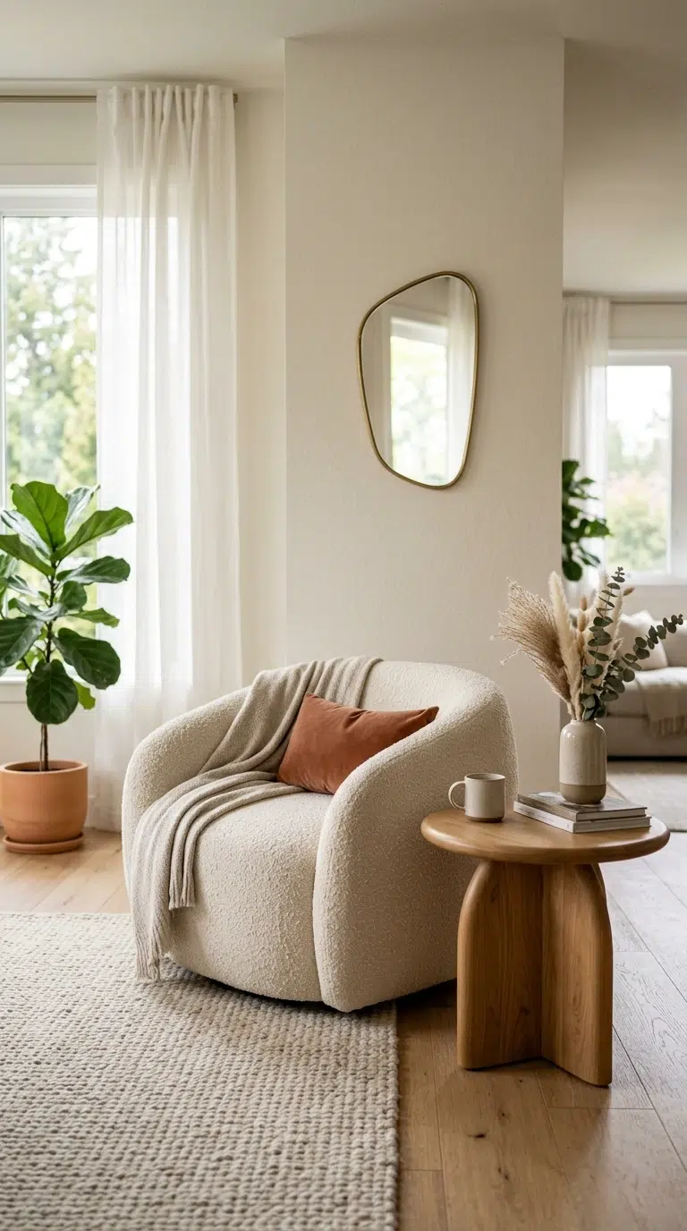 001 Curved Furniture Pieces A bright living room corne