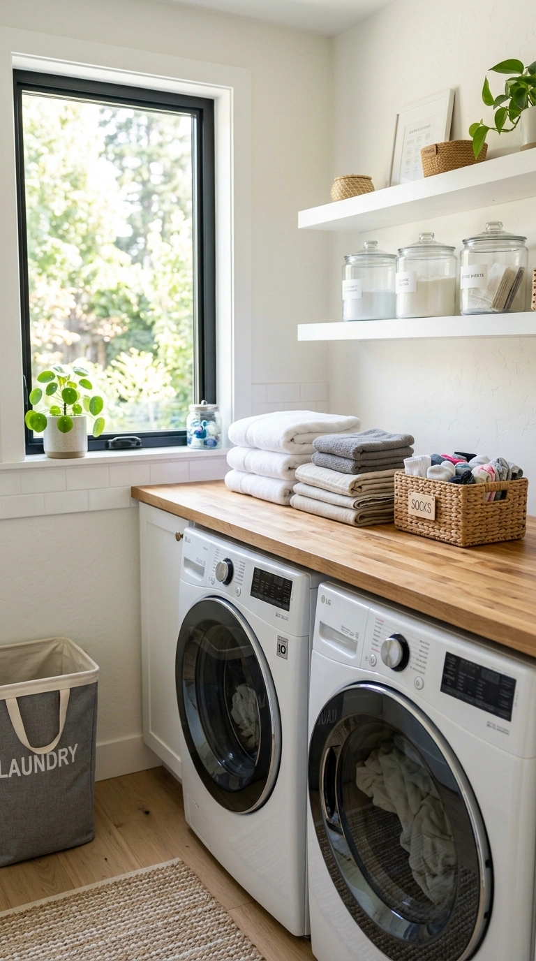 002 Folding Table Zone A laundry room with a butcher b