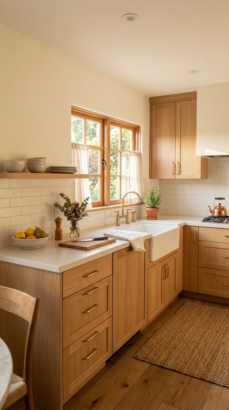 003 Creamy White Walls A kitchen painted in warm cream
