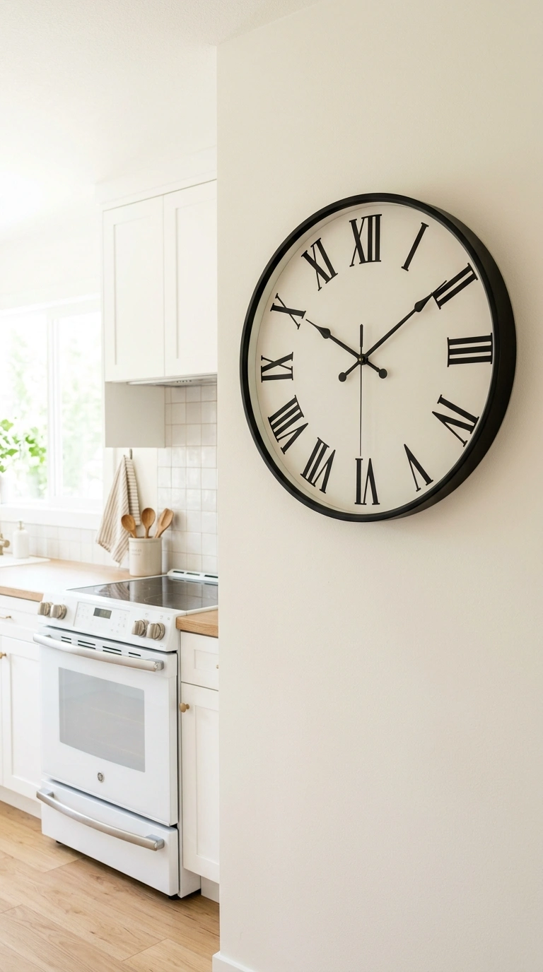 003 Statement Wall Clock An oversized black framed wal