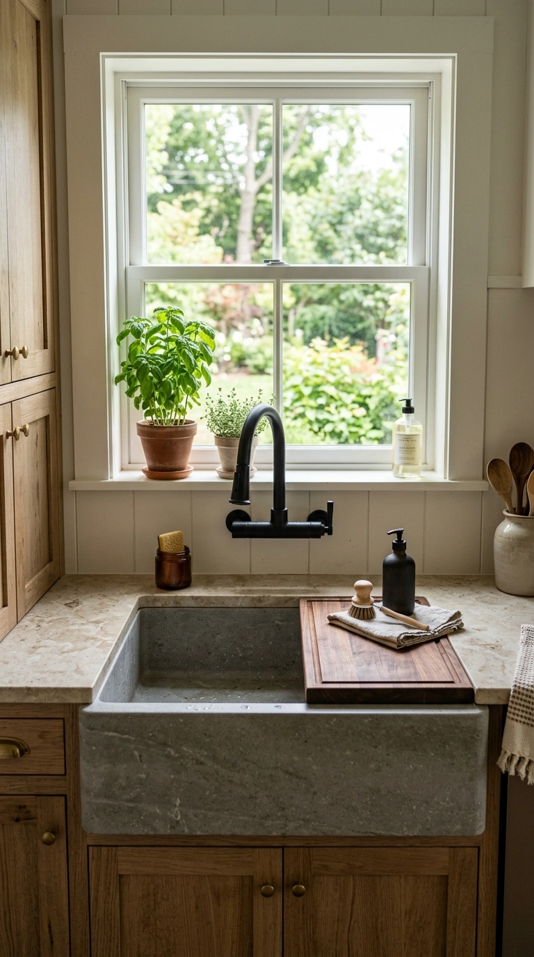 004 Farmhouse Sinks Everywhere A kitchen sink area wit