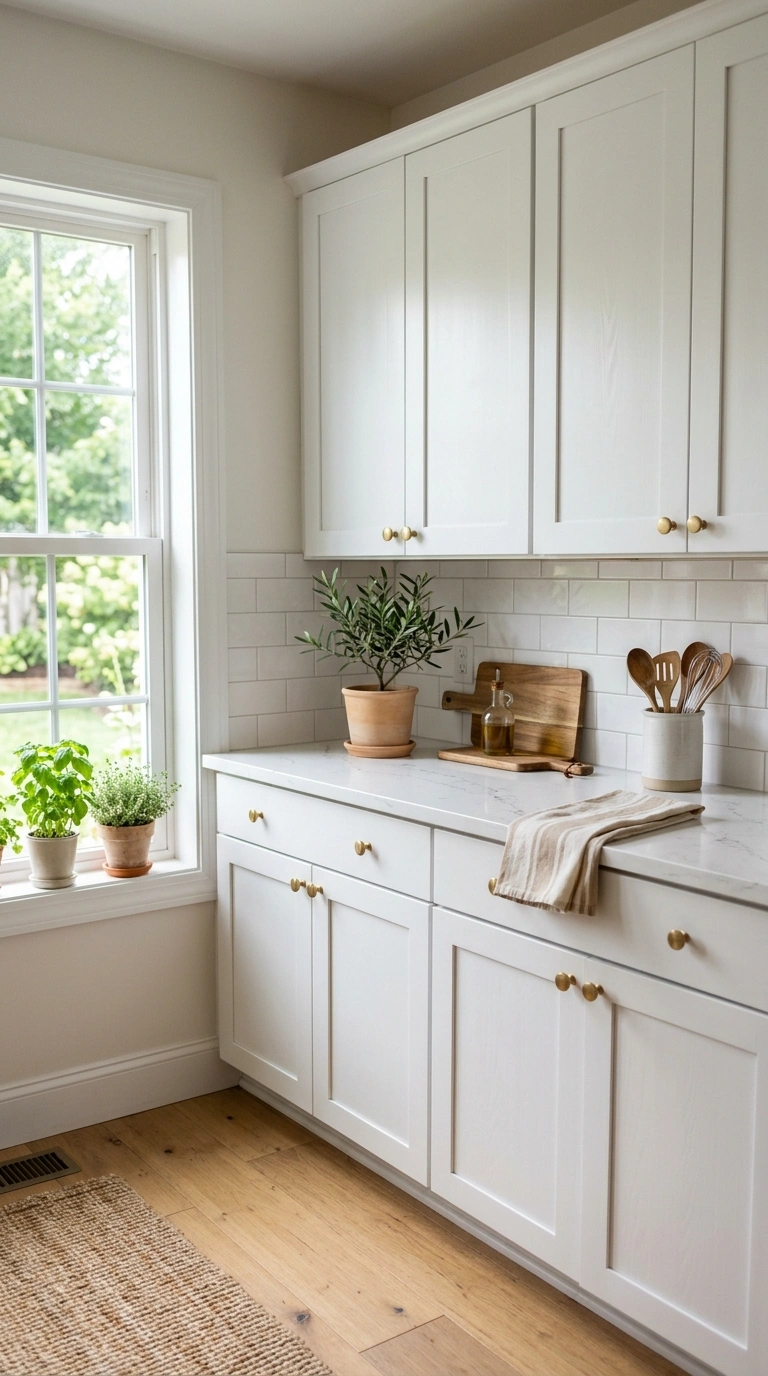 004 Repainted Cabinet Doors A kitchen with freshly pai