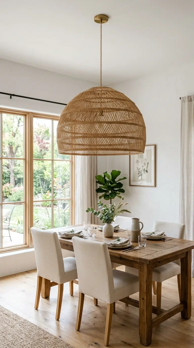 004 Statement Ceiling Lights A dining room with an ove